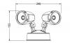 VACCUS Polycarbonate Twin Spotlight Black or White
